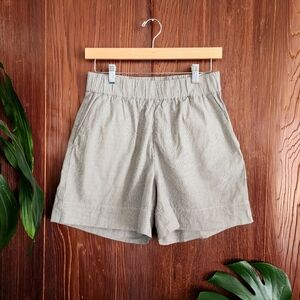 Everlane Organic Cotton Striped Easy Shorts Black & White Medium